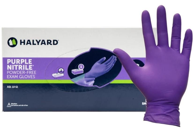 Halyard Purple Nitrile Chemotherapy Exam Gloves